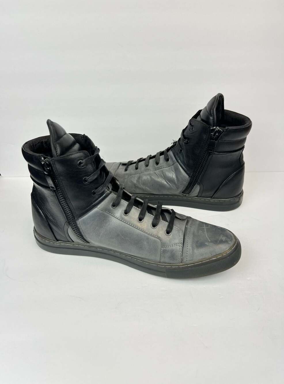 Kenneth Cole New York Double Up Men's Leather High Top Sneakers Sz 13 M